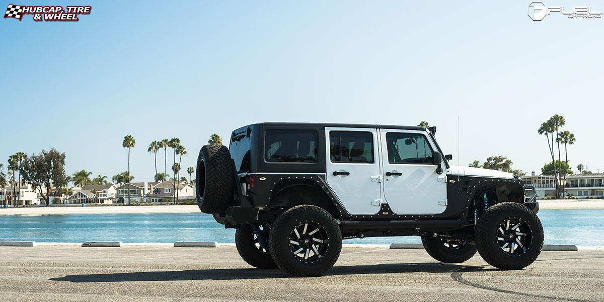 vehicle gallery/jeep wrangler fuel moab d242 20X12 Gloss Black & Milled wheels and rims