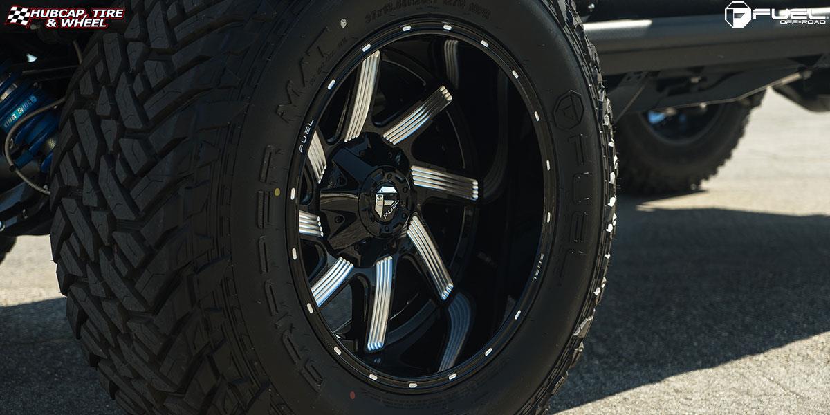 vehicle gallery/jeep wrangler fuel moab d242 20X12 Gloss Black & Milled wheels and rims