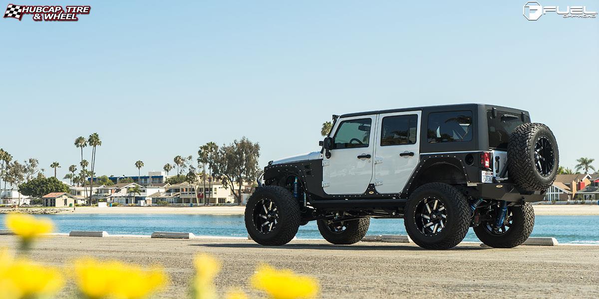 vehicle gallery/jeep wrangler fuel moab d242 20X12 Gloss Black & Milled wheels and rims
