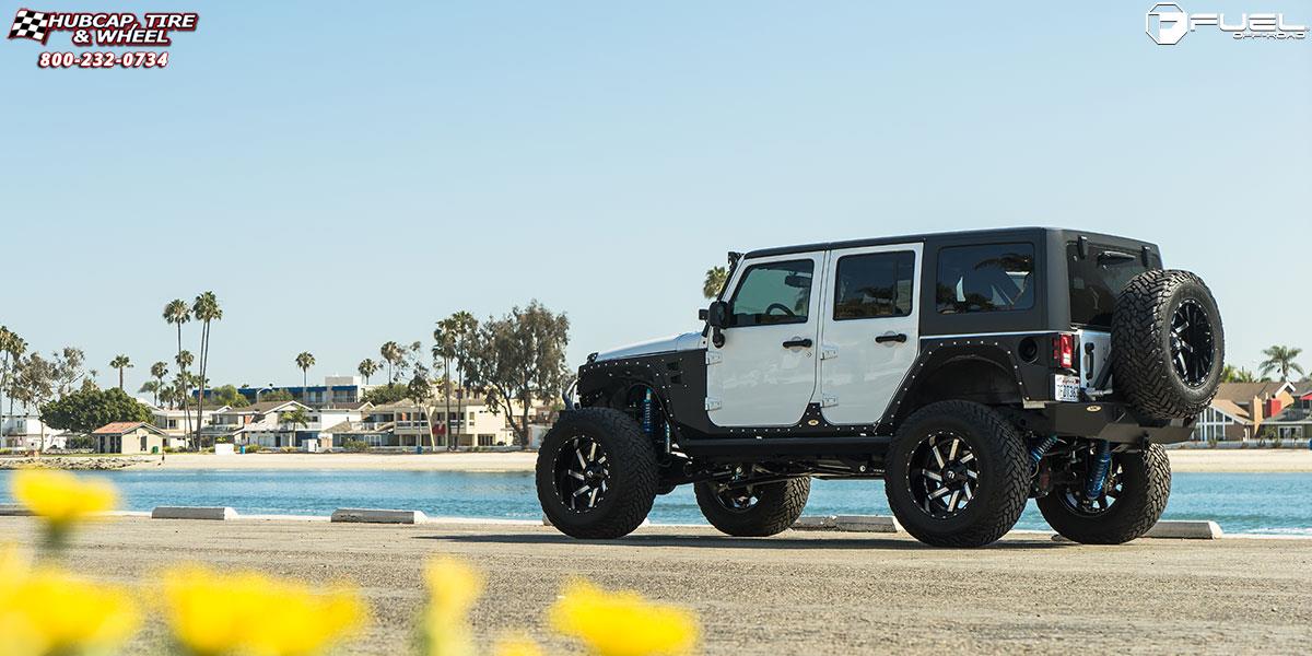 vehicle gallery/jeep wrangler fuel moab d242 20X12  Gloss Black & Milled wheels and rims