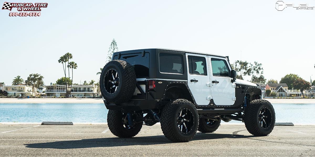 vehicle gallery/jeep wrangler fuel moab d242 20X12  Gloss Black & Milled wheels and rims