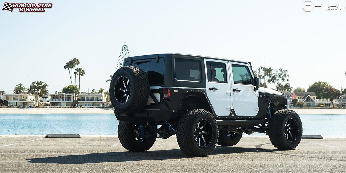 vehicle gallery/jeep wrangler fuel moab d242 20X12 Gloss Black & Milled wheels and rims