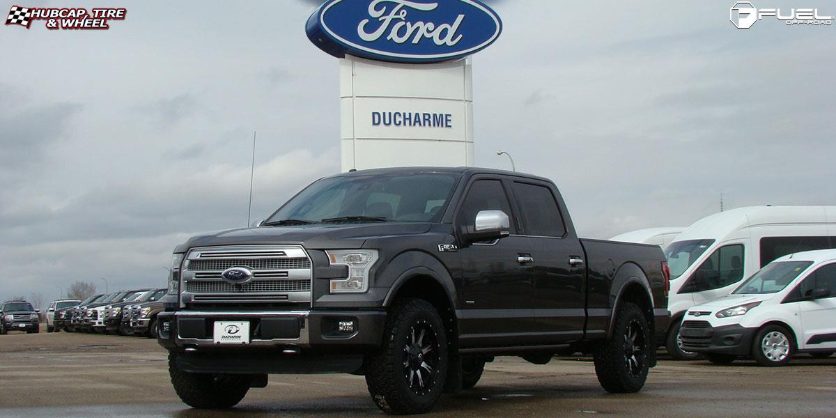 vehicle gallery/ford f 150 fuel nutz d541 20X9  Black & Machined wheels and rims