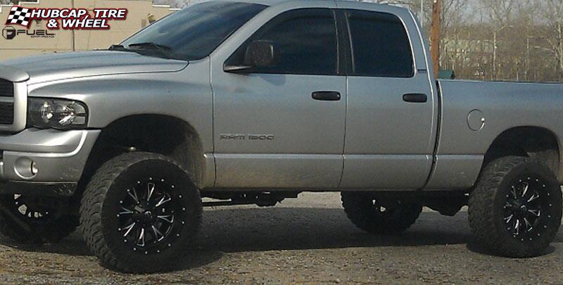 vehicle gallery/dodge ram 1500 fuel throttle d513 20X10  Matte Black & Milled wheels and rims