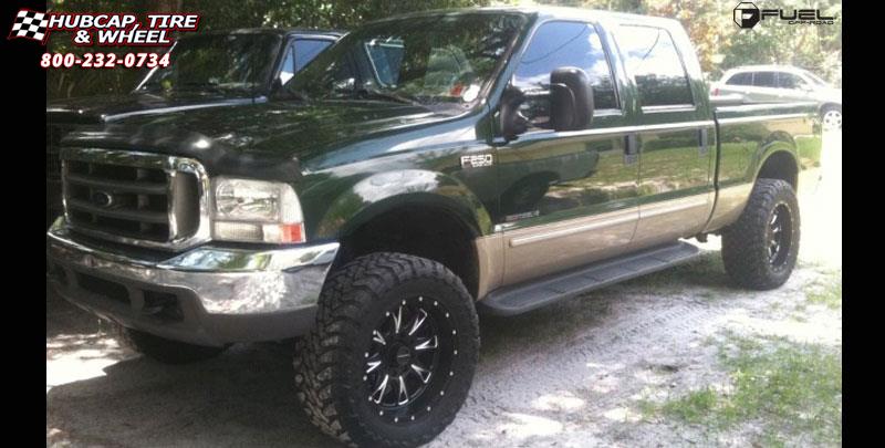 vehicle gallery/ford f 250 fuel throttle d513 20X10  Matte Black & Milled wheels and rims