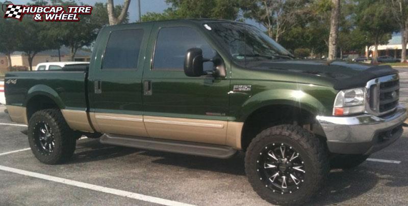 vehicle gallery/ford f 250 fuel throttle d513 20X10  Matte Black & Milled wheels and rims