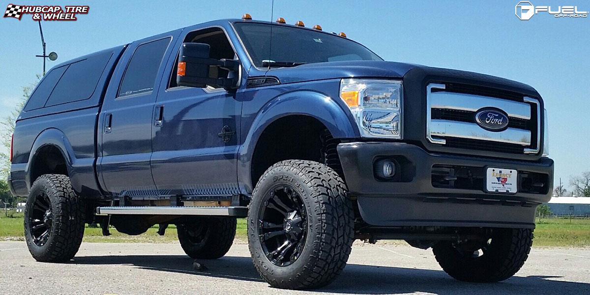 vehicle gallery/ford f 250 super duty fuel vapor d560 20X10  Matte Black wheels and rims