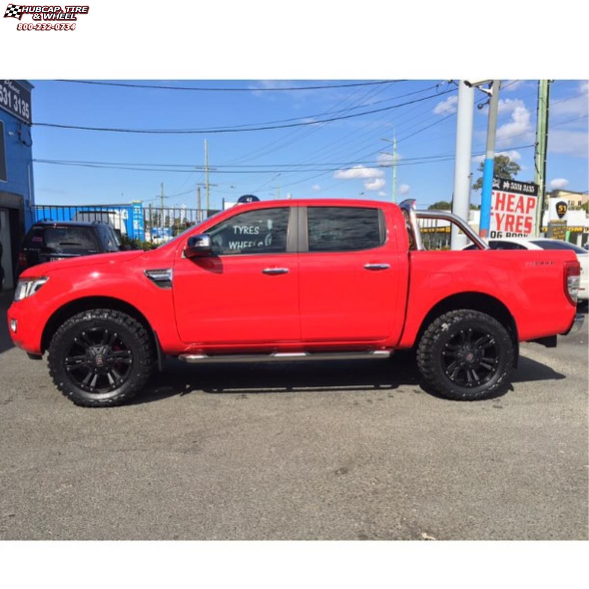 vehicle gallery/toyota hilux xd series xd778 monster x  Matte Black wheels and rims