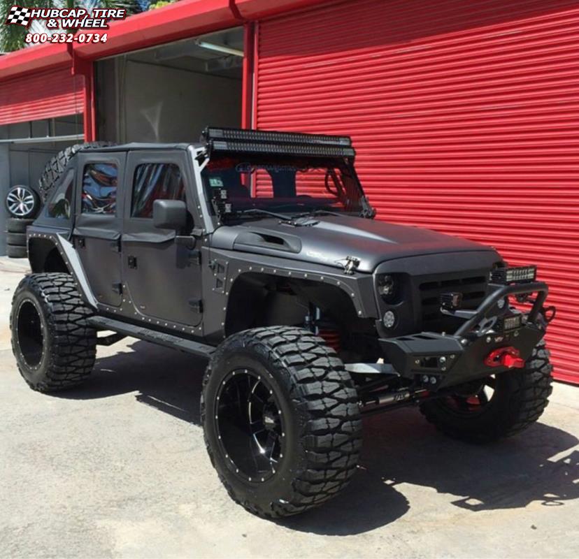 vehicle gallery/jeep wrangler moto metal mo962  Gloss Black & Milled wheels and rims