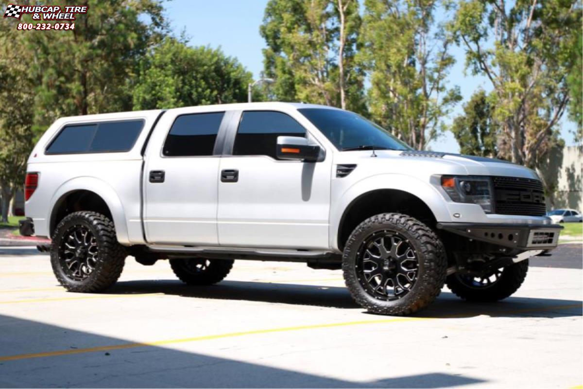 vehicle gallery/ford f 150 raptor xd series xd808 menace x  Gloss Black Milled wheels and rims