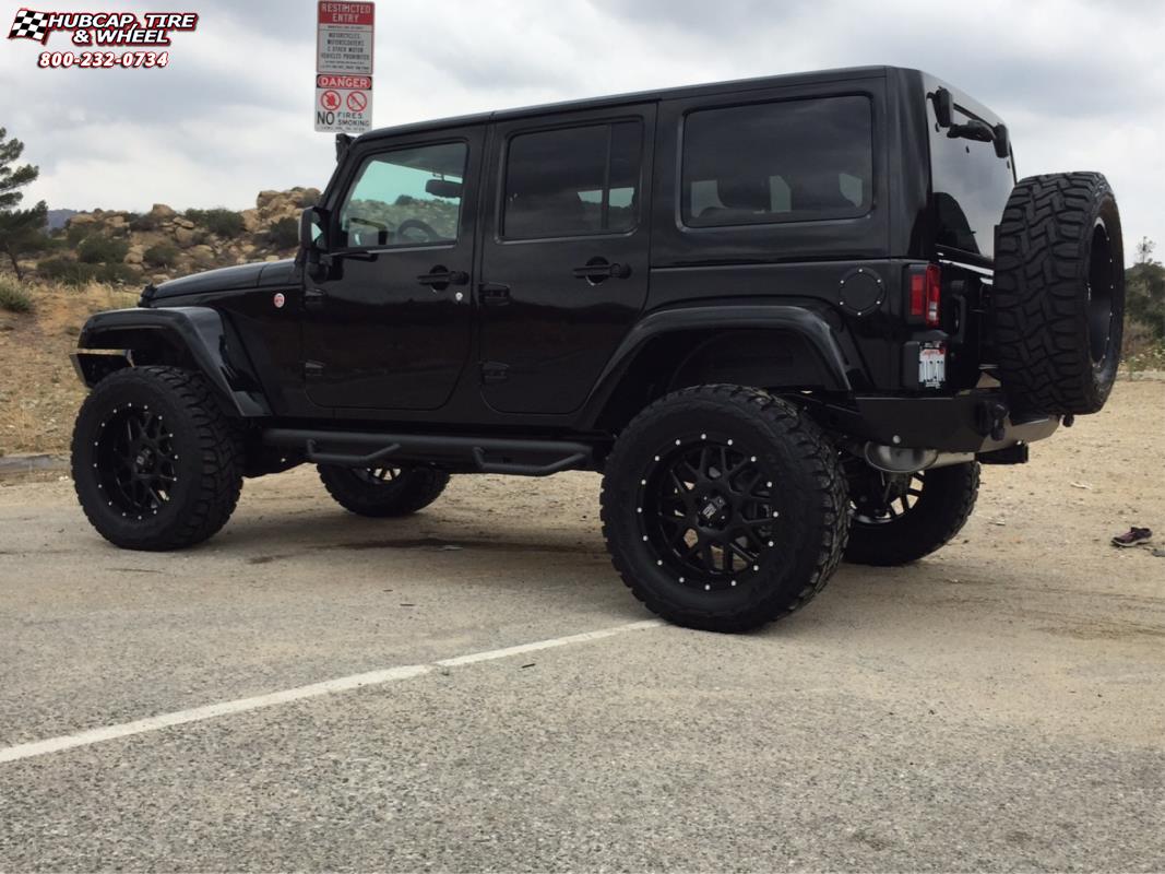 vehicle gallery/jeep wrangler xd series xd820 grenade  Satin Black wheels and rims