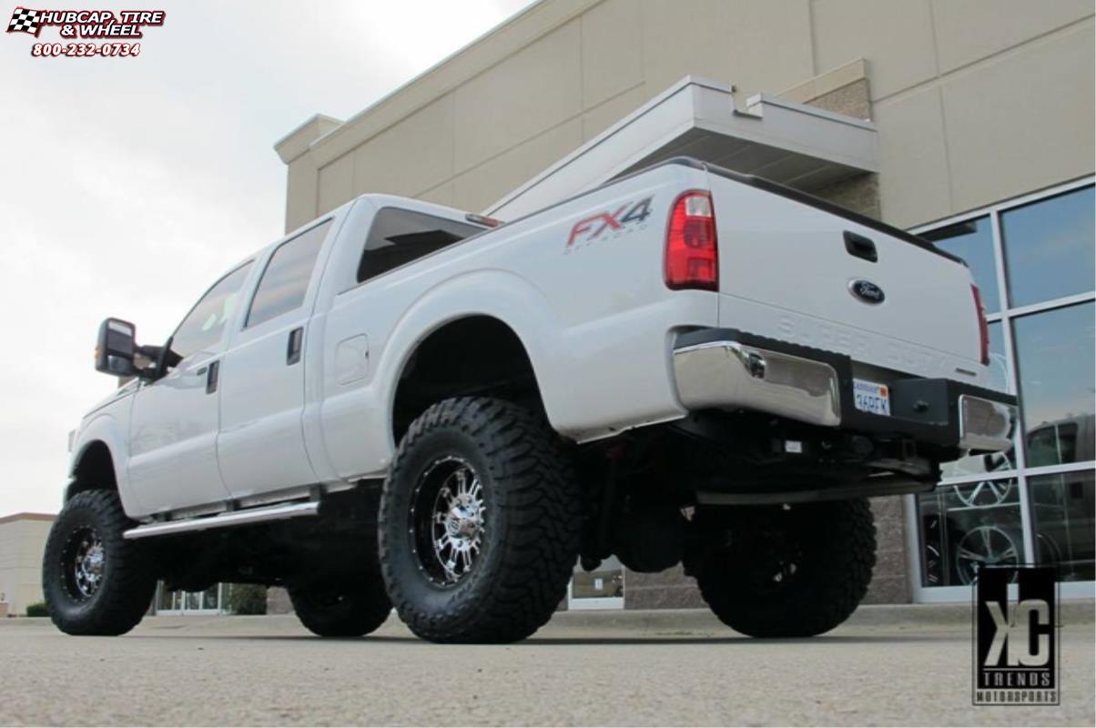 vehicle gallery/ford f 250 xd series xd795 hoss x  Gloss Black Machined wheels and rims