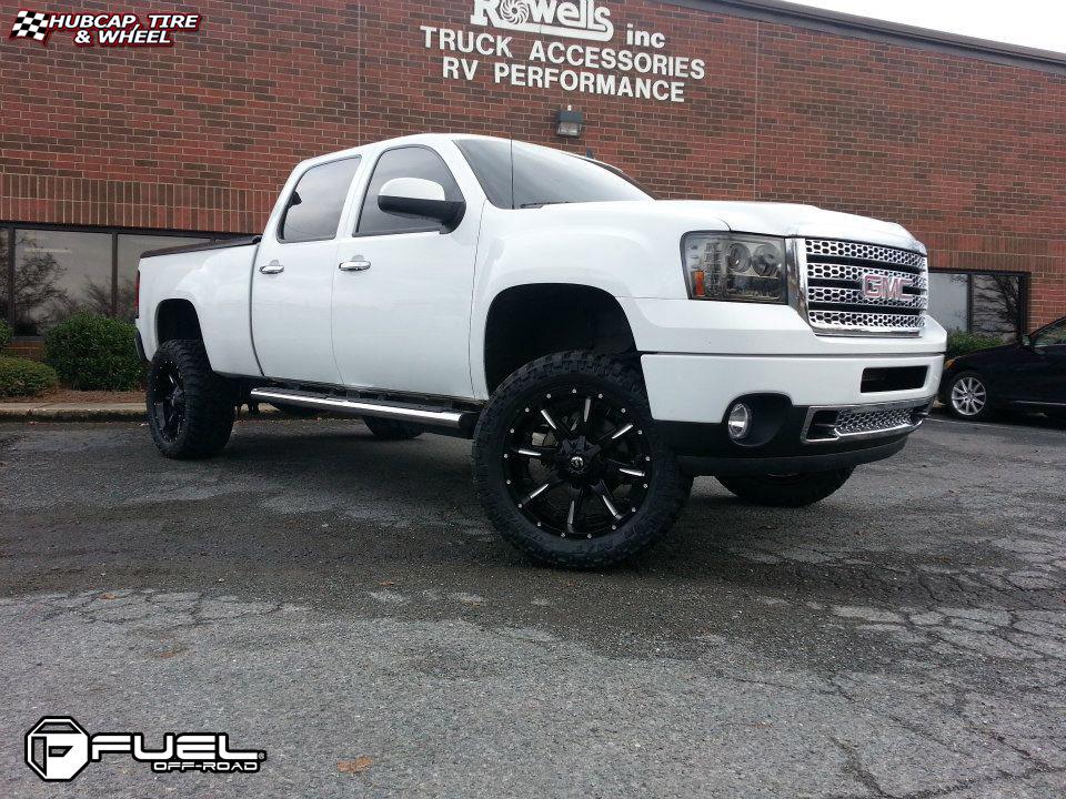 vehicle gallery/gmc sierra fuel nutz d251 0X0  Matte Black & Milled wheels and rims