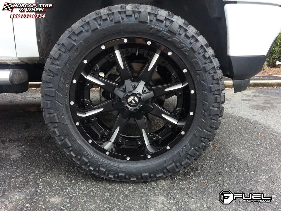 vehicle gallery/gmc sierra fuel nutz d251 0X0  Matte Black & Milled wheels and rims