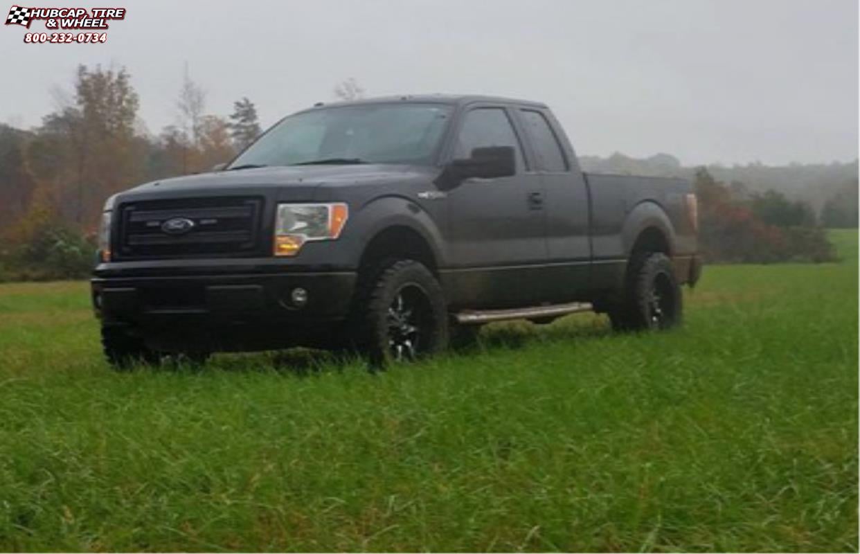 vehicle gallery/ford moto metal mo970  Gloss Black Machined Face wheels and rims