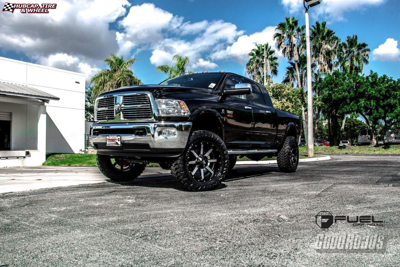 vehicle gallery/dodge ram 2500 fuel maverick d261 0X0  Black & Machined wheels and rims