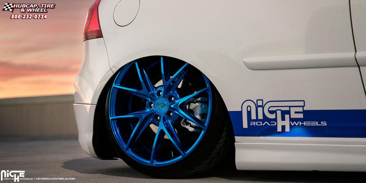 vehicle gallery/volkswagen gti niche misano m117 19x85  Peek A Blue wheels and rims