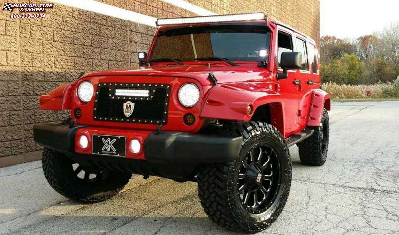vehicle gallery/2014 jeep wrangler xd series xd806 bomb x  Gloss Black Milled wheels and rims