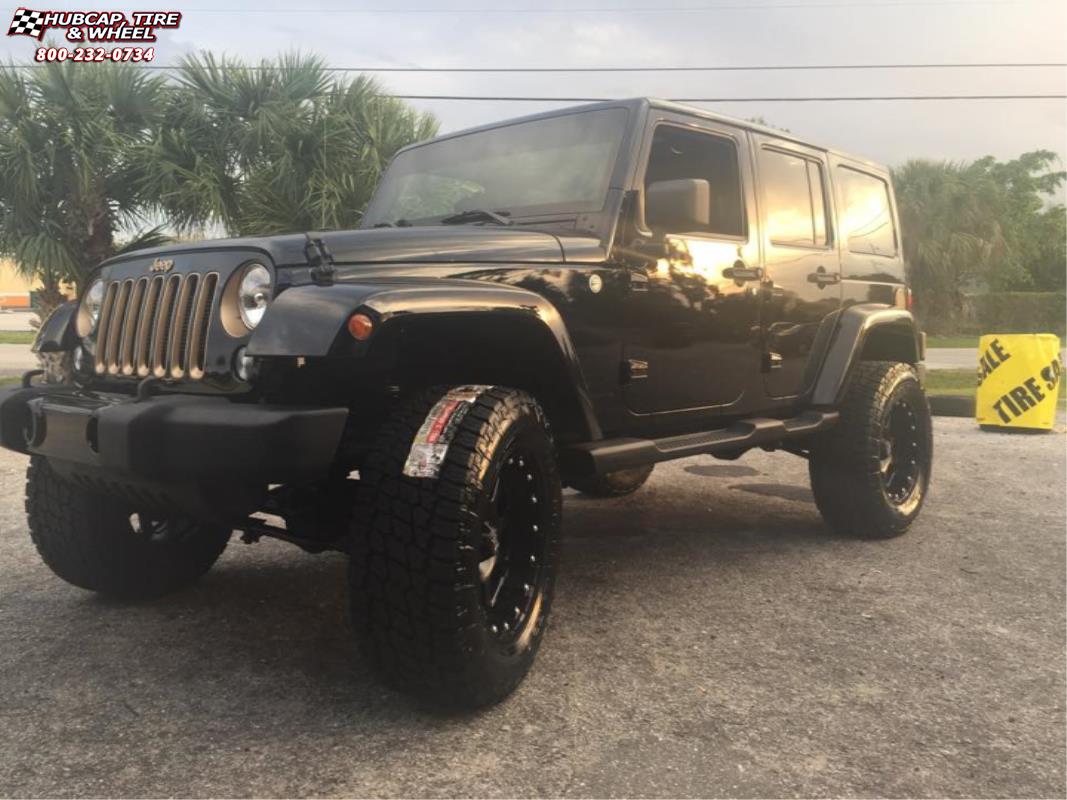 vehicle gallery/jeep wrangler xd series xd807 strike x  Matte Black wheels and rims