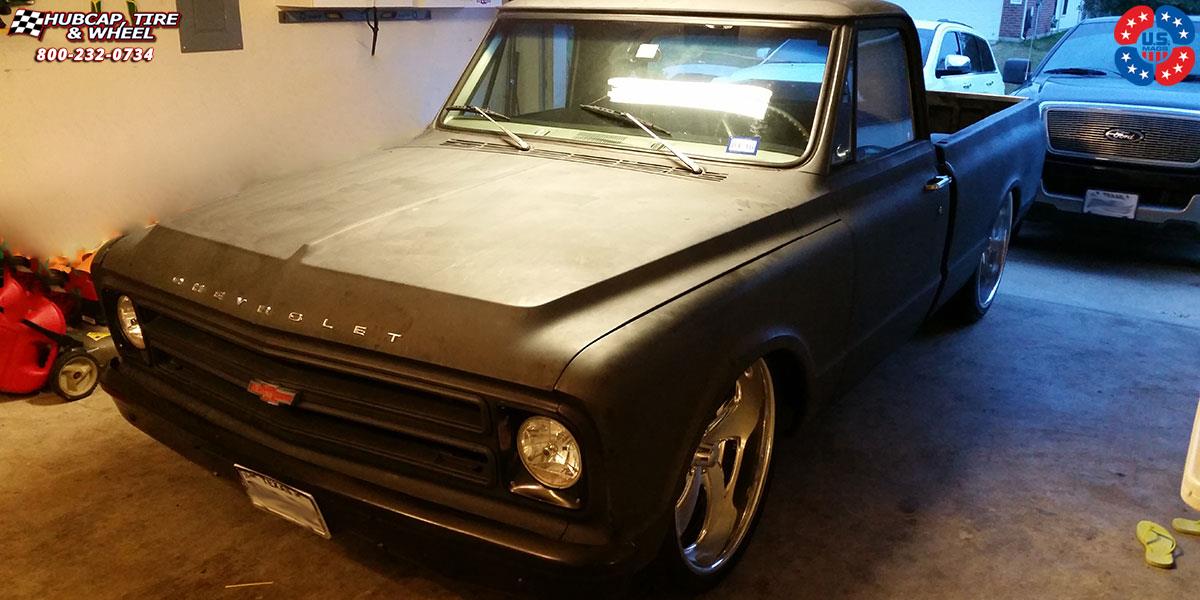 vehicle gallery/chevrolet c10 us mags gambler u470 24X10  Brushed Face, Hi Luster Windows wheels and rims