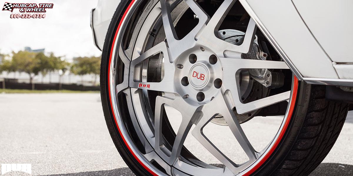 vehicle gallery/buick regal dub x80 game on 24X9  Brushed Face | Polished Lip | Red wheels and rims