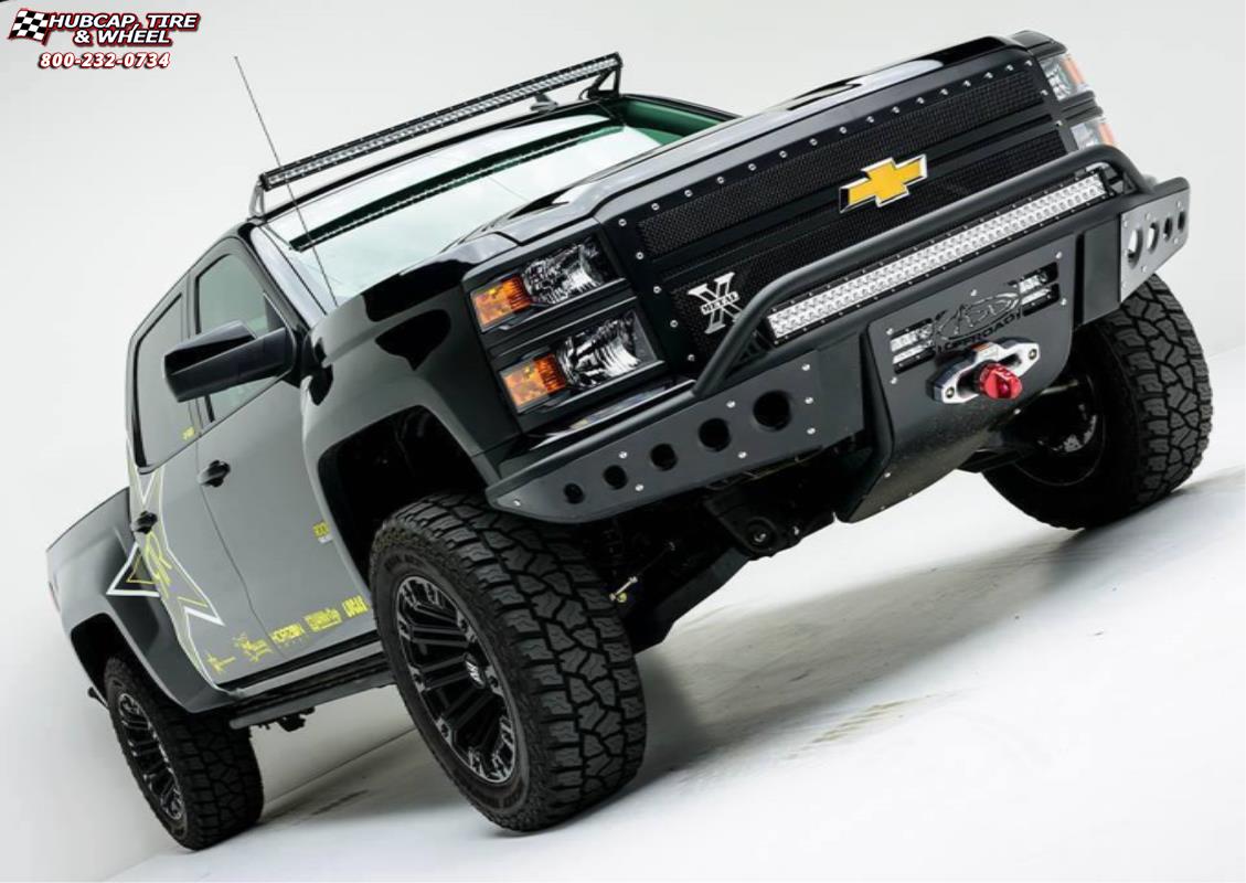 vehicle gallery/chevrolet silverado 1500 xd series xd810 brigade  Black wheels and rims