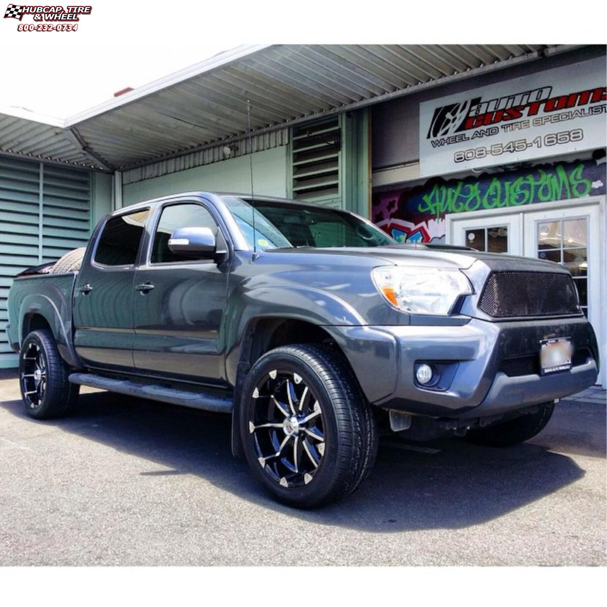 vehicle gallery/2015 toyota tacoma xd series xd779 badlands x  Gloss Black Machined wheels and rims