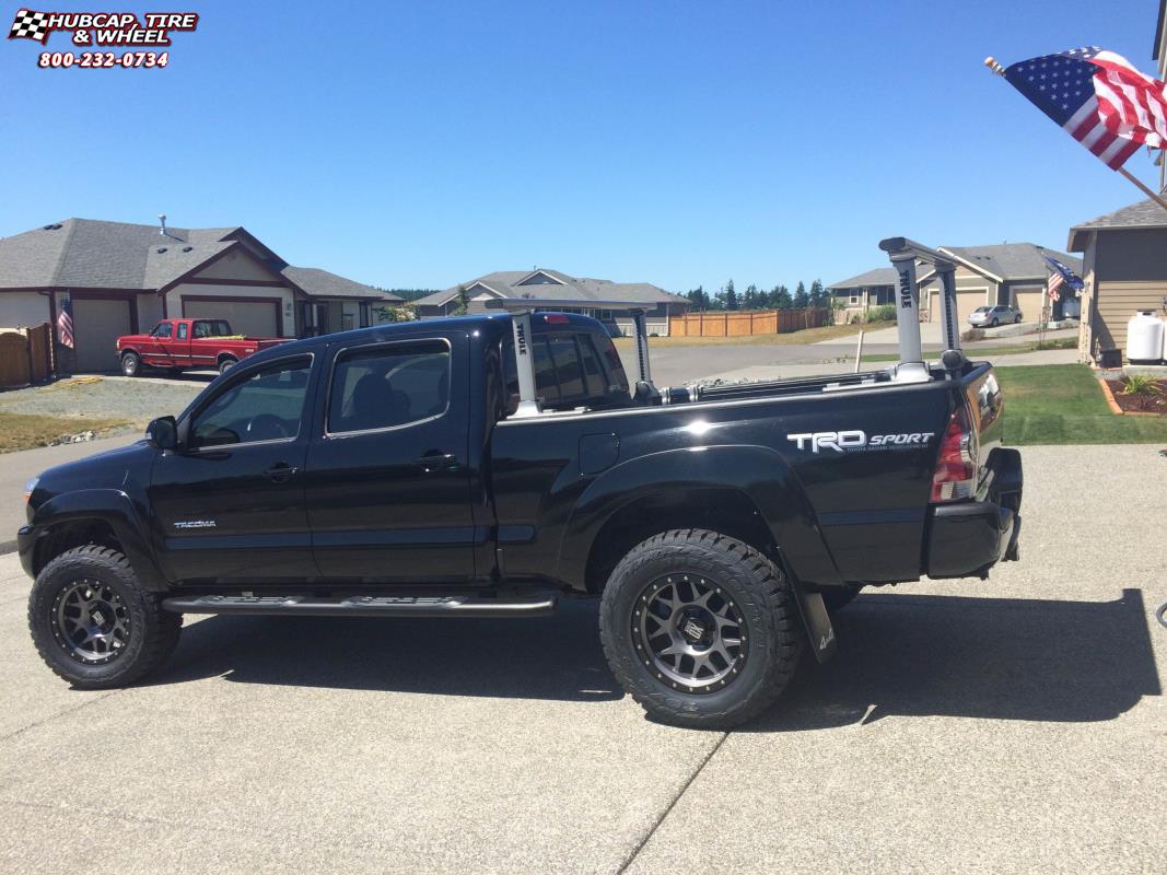 vehicle gallery/2012 toyota tacoma xd series xd127 bully x  Matte Gray and Black Ring wheels and rims