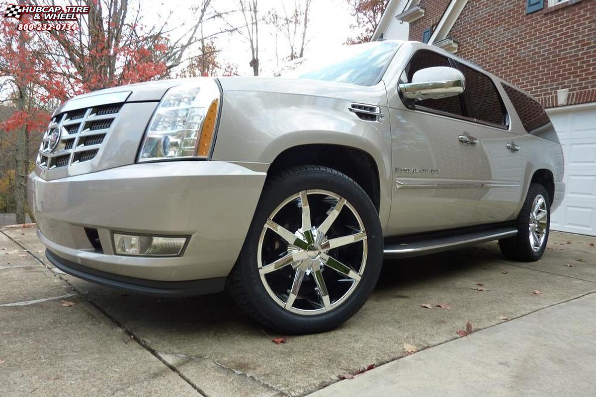 vehicle gallery/2007 cadillac escalade esv xd series km651 slide 22x  Chrome wheels and rims