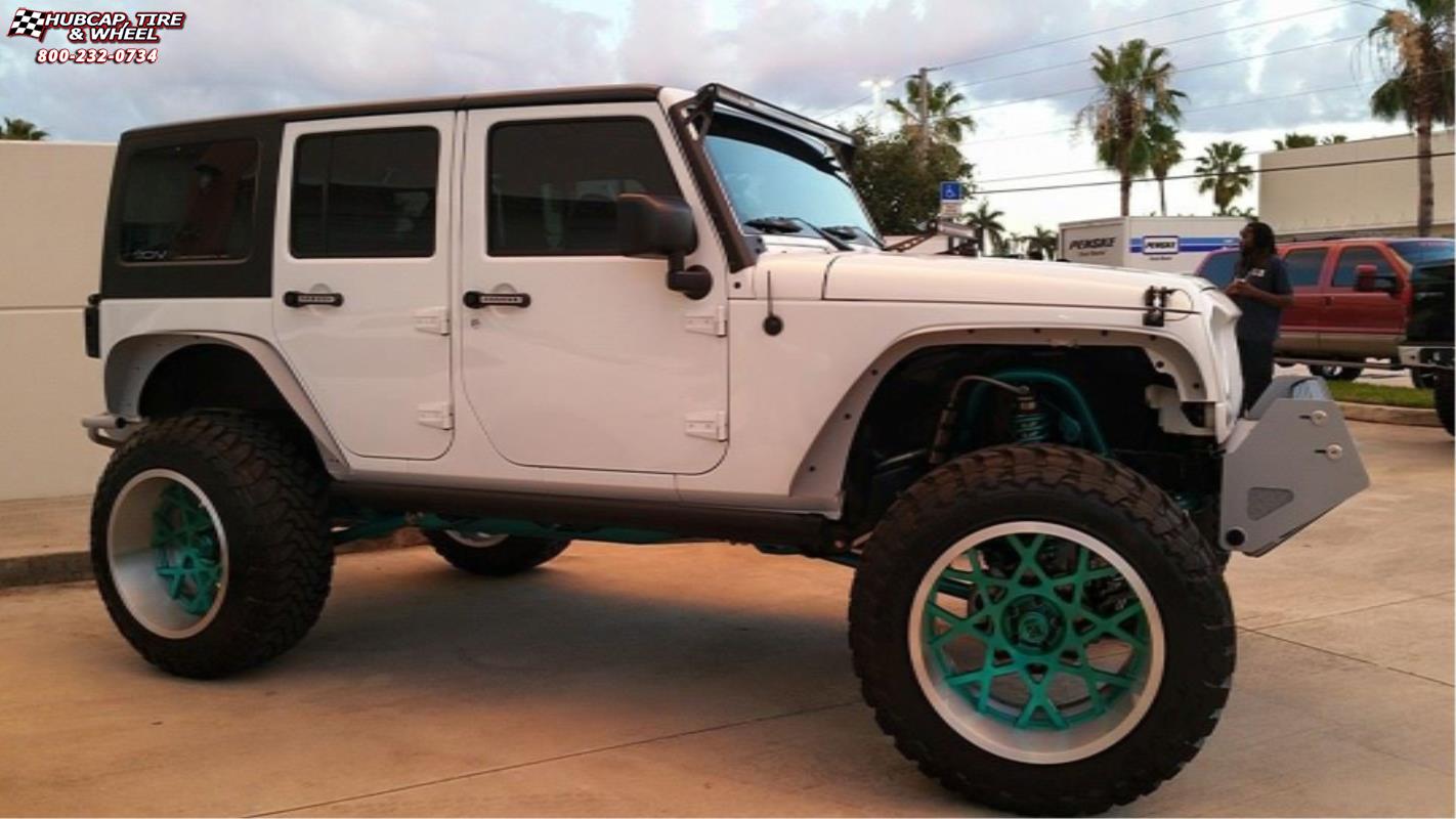 vehicle gallery/jeep wrangler xd series xd403 chopstix x  Teal wheels and rims