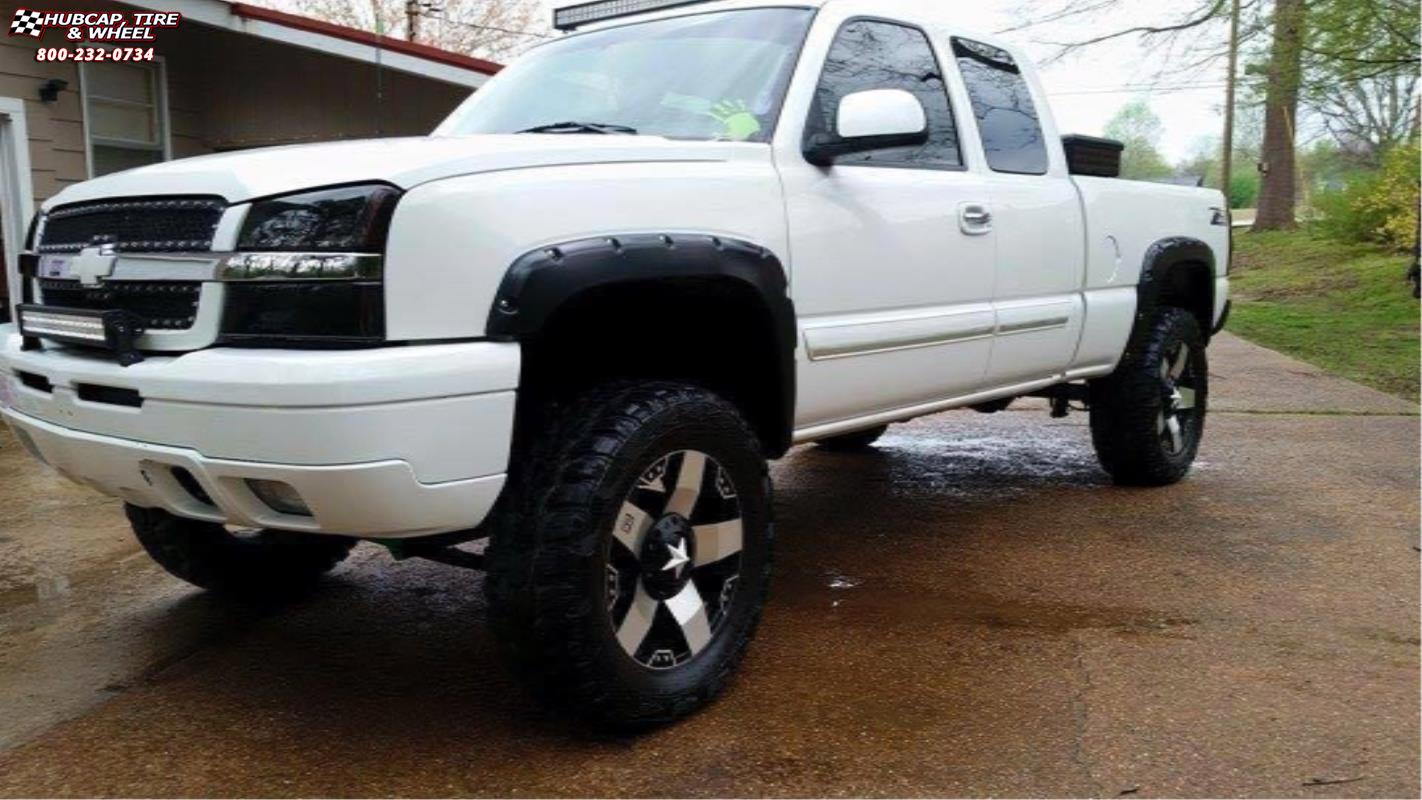 vehicle gallery/chevrolet silverado 1500 xd series xd775 rockstar x  Matte Black Machined wheels and rims