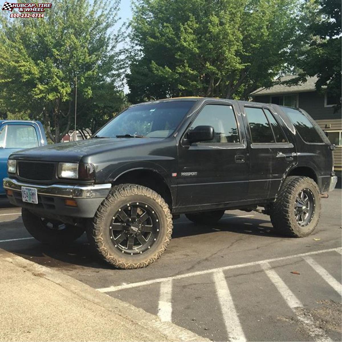 vehicle gallery/honda passport moto metal mo962  Gloss Black & Milled wheels and rims