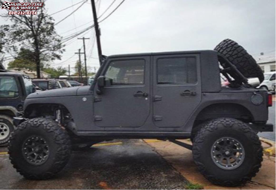 vehicle gallery/jeep wrangler xd series xd798 addict  Matte Black wheels and rims