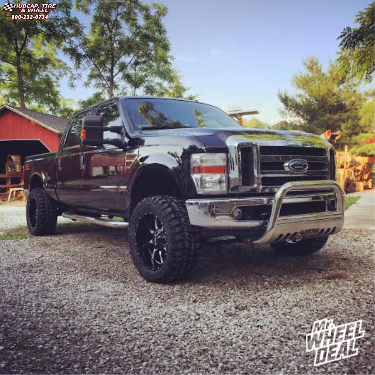 vehicle gallery/2008 ford f 250 super duty moto metal mo970 20x10  Gloss Black Machined Face wheels and rims