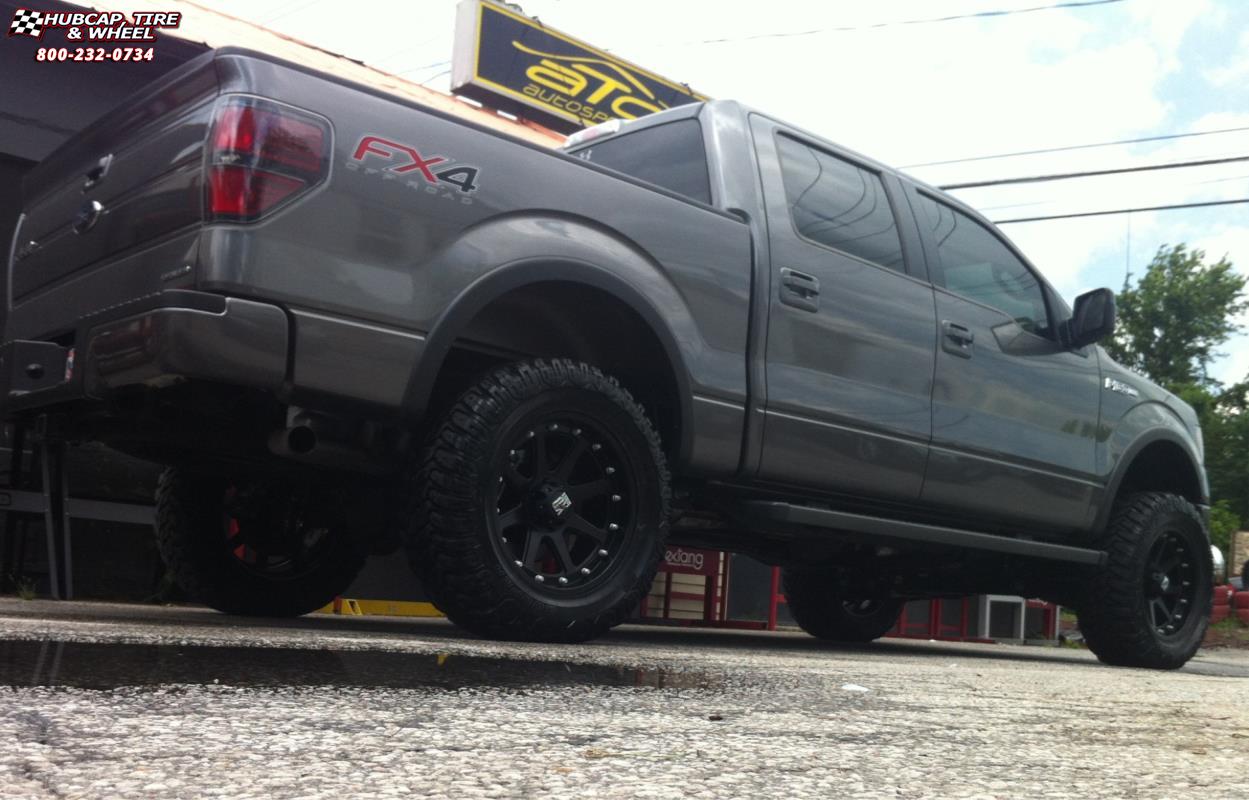 vehicle gallery/ford f 150 xd series xd798 addict  Matte Black wheels and rims