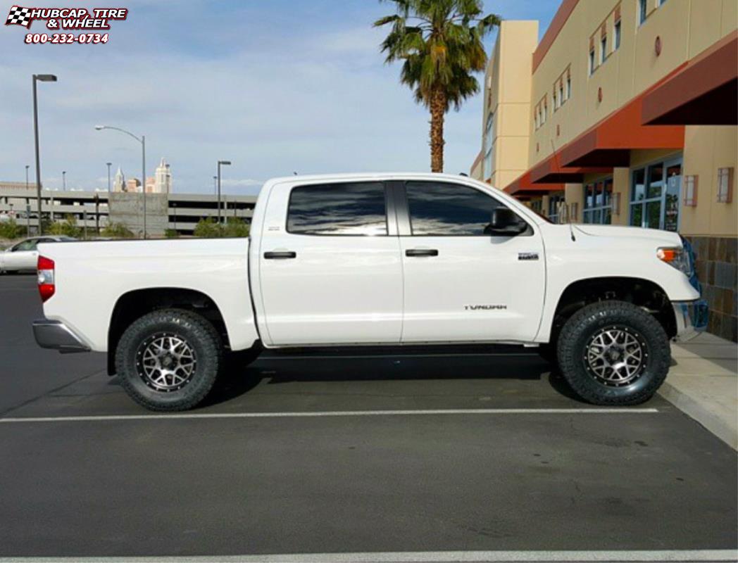 vehicle gallery/2015 toyota tundra xd series xd820 grenade 18x9  Satin Black Machined Face wheels and rims