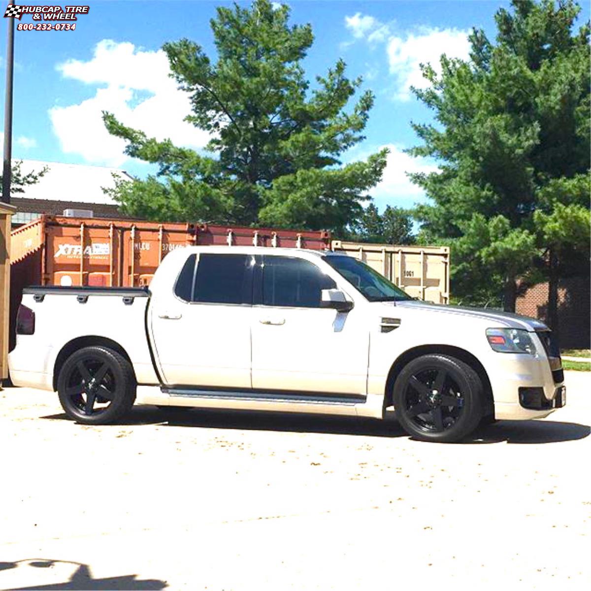 vehicle gallery/ford explorer xd series km775 rockstar car  Matte Black wheels and rims