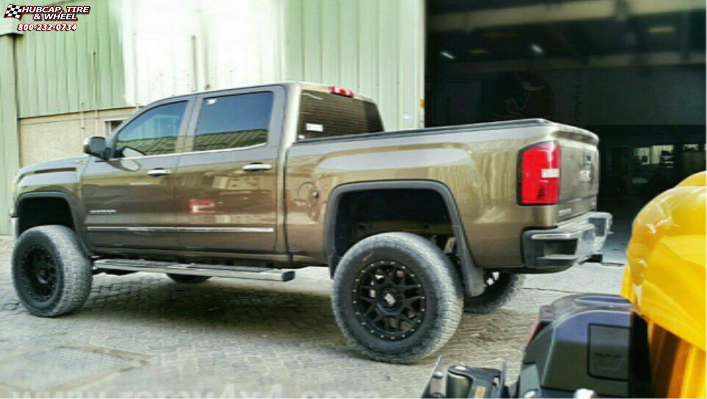 vehicle gallery/gmc sierra 1500 xd series xd127 bully x  Satin Black wheels and rims