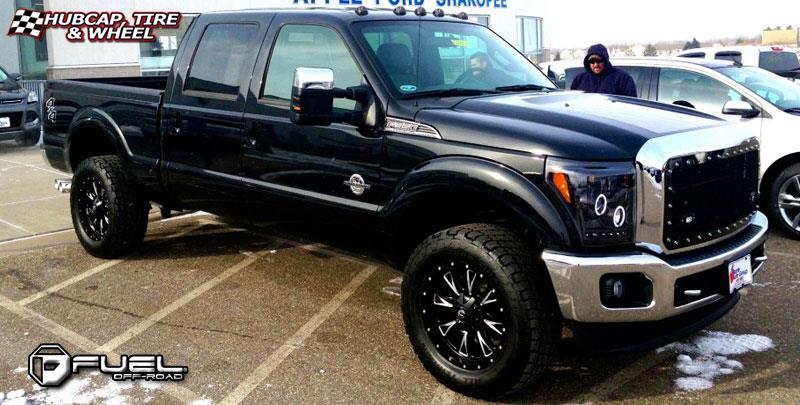 vehicle gallery/ford f 350 fuel throttle d513 0X0  Matte Black & Milled wheels and rims
