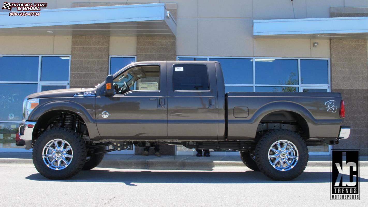 vehicle gallery/ford f 250 xd series xd779 badlands x  Chrome wheels and rims