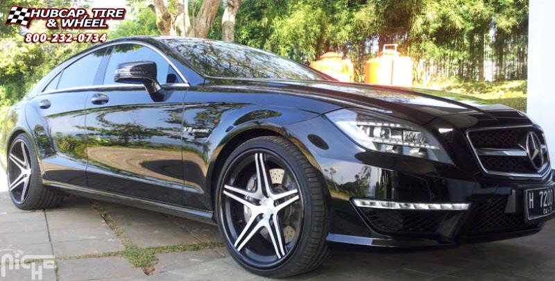 vehicle gallery/mercedes benz cls class niche sportiva 20x9  Brushed | Hi Luster Polished Lip wheels and rims