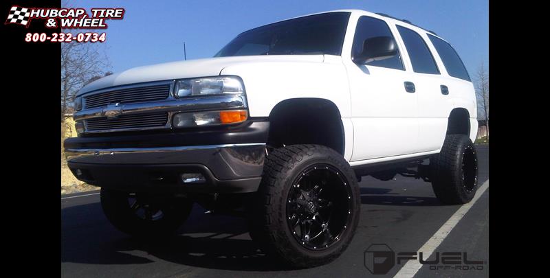 vehicle gallery/chevrolet tahoe fuel hostage d531 0X0  Matte Black wheels and rims