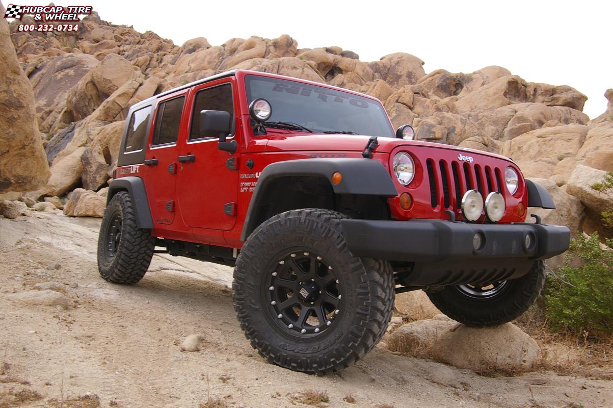 vehicle gallery/jeep wrangler xd series xd798 addict  Matte Black wheels and rims