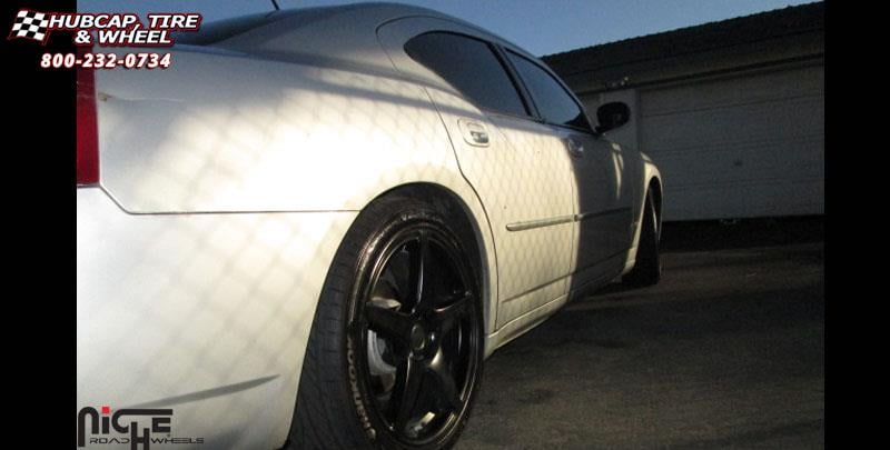 vehicle gallery/dodge charger niche gt 5 m133  Satin Black wheels and rims