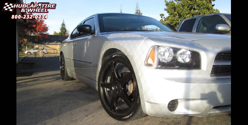 vehicle gallery/dodge charger niche gt 5 m133  Satin Black wheels and rims