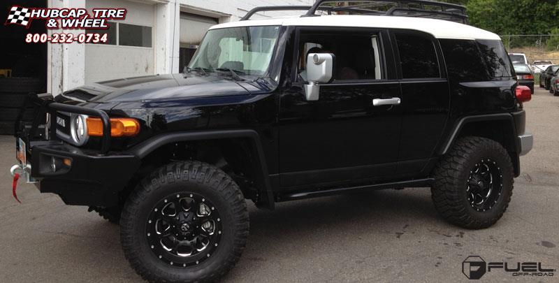 vehicle gallery/toyota fj cruiser fuel boost d534 17X9  Matte Black & Milled wheels and rims