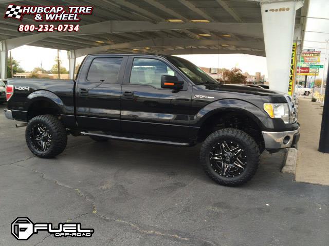 vehicle gallery/ford f 150 fuel full blown d254 0X0  Gloss Black & Milled wheels and rims