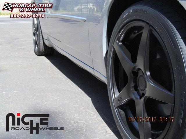 vehicle gallery/dodge charger niche gt 5 m133  Satin Black wheels and rims