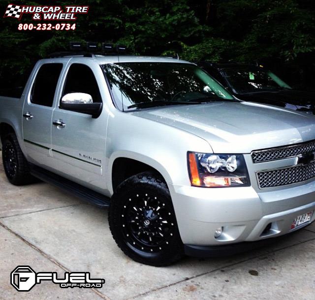 vehicle gallery/chevrolet avalanche fuel krank d517 0X0  Matte Black & Milled wheels and rims
