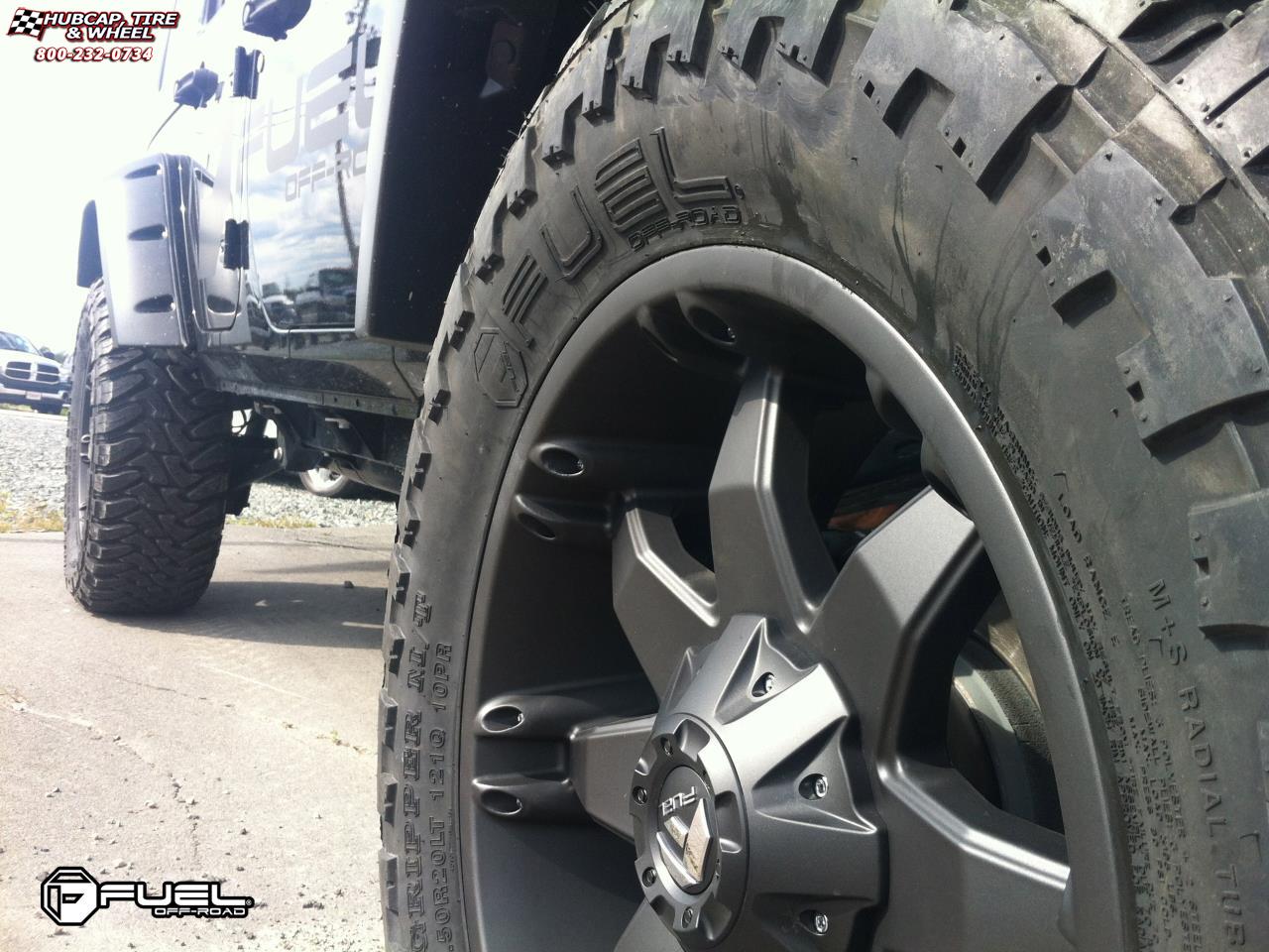 vehicle gallery/jeep wrangler fuel octane d509 0X0  Matte Black wheels and rims